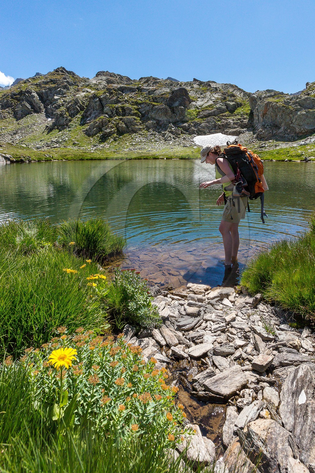 Saint-Paul-sur-Ubaye, Maljasset, col du Longet, Lac Bes inférieur Saint-Paul-sur-Ubaye, Maljasset, col du Longet, Lac Bes inférieur