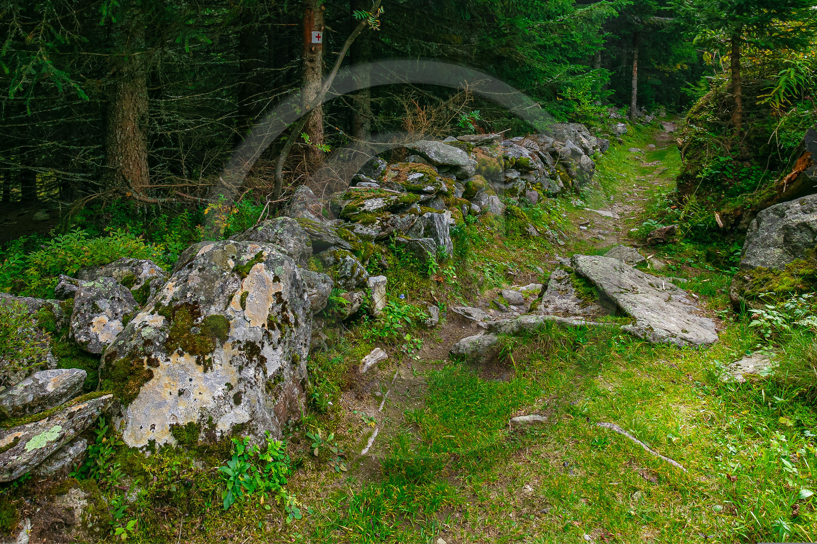 Ruines, vieux mur en pierre sèche Ruines, vieux mur en pierre sèche