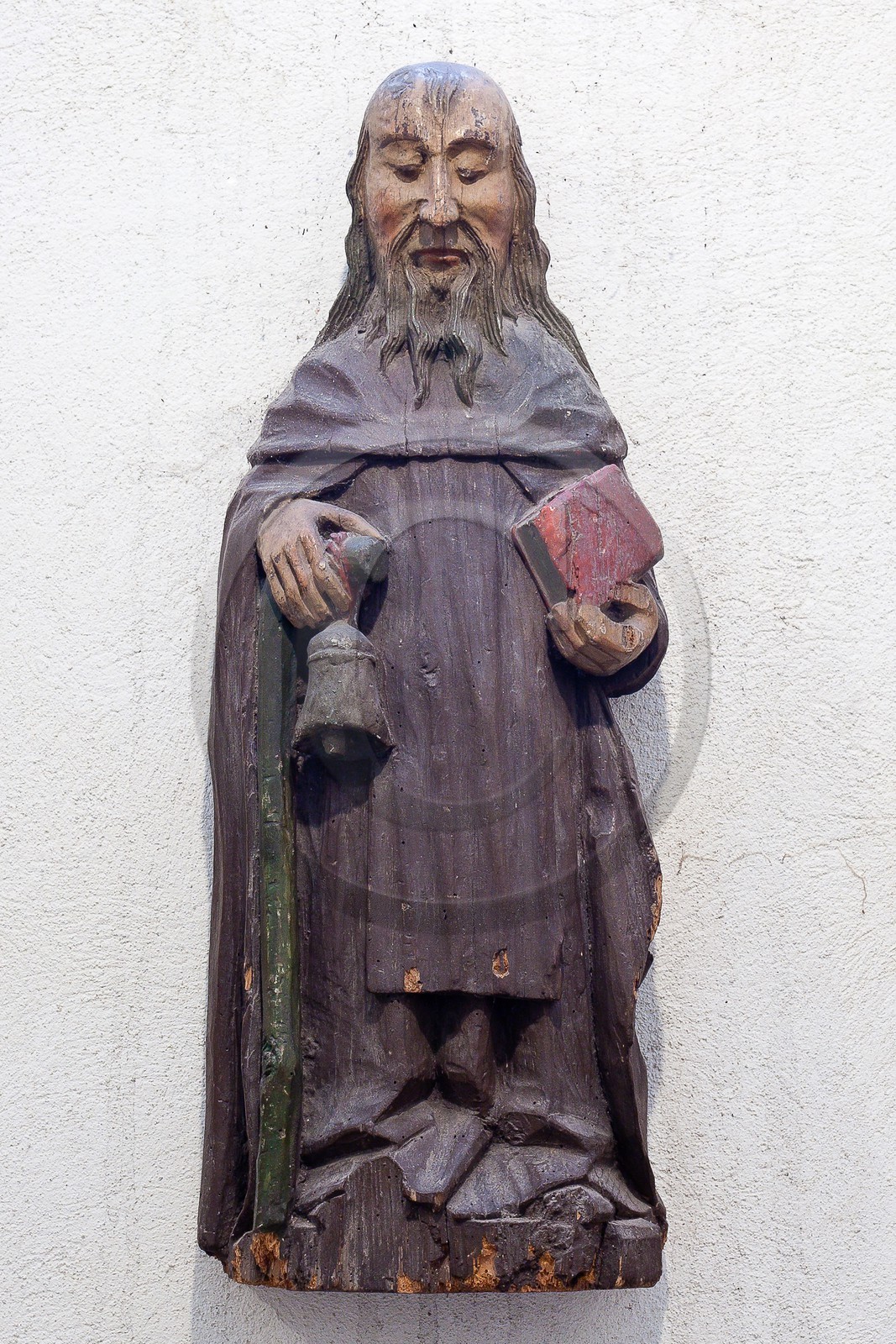 Saint-Antoine (bois polychrome XVIeme) de l'église de Savines-Le-Lac
