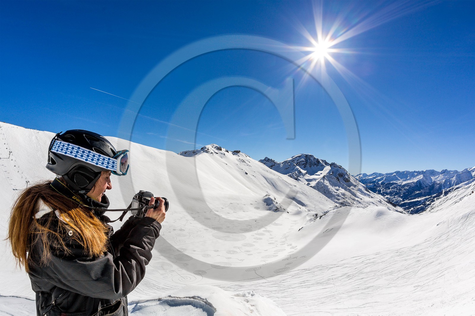 Serre-Chevalier, Snow drawings, une œuvre de l'artiste Sonja Hinrichsen