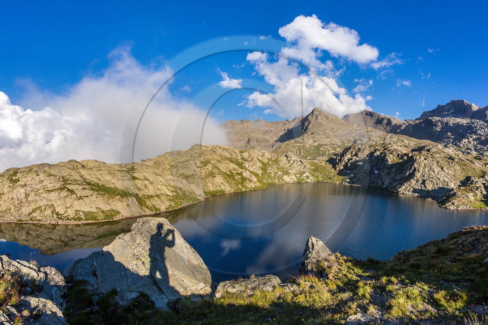 col du Longet,  Lac Bes supérieurr et Tête des Toillies col du Longet,  Lac Bes supérieurr et Tête des Toillies