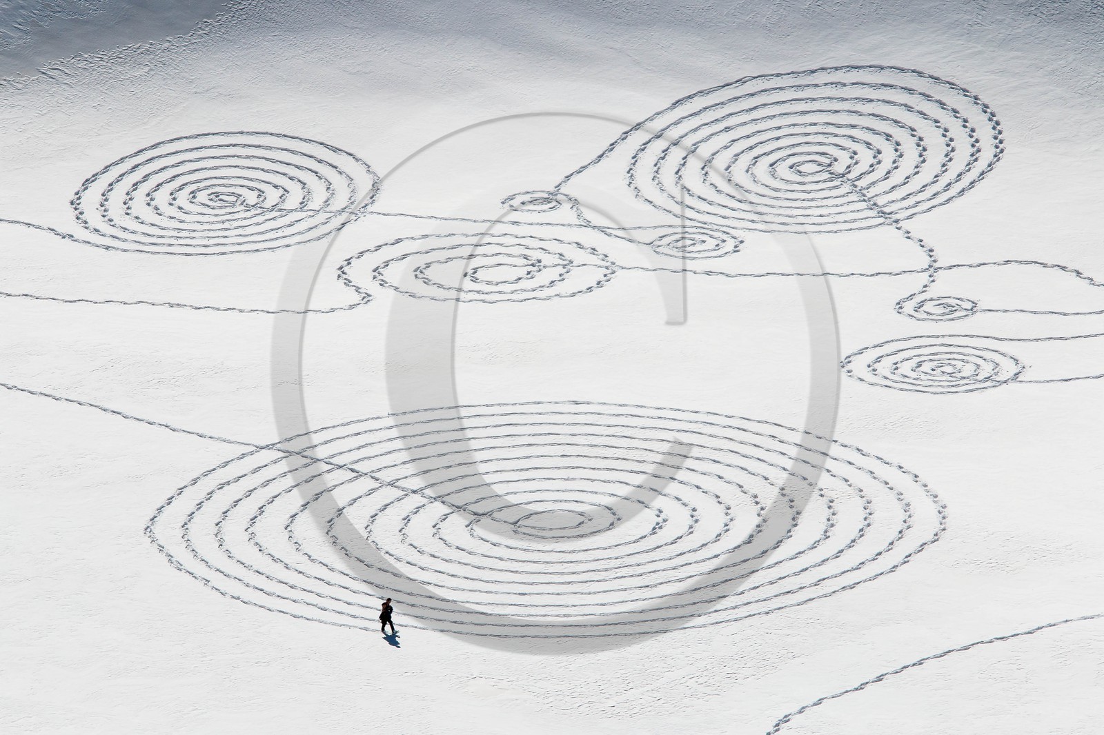 Serre-Chevalier, Snow drawings, une œuvre de l'artiste Sonja Hinrichsen