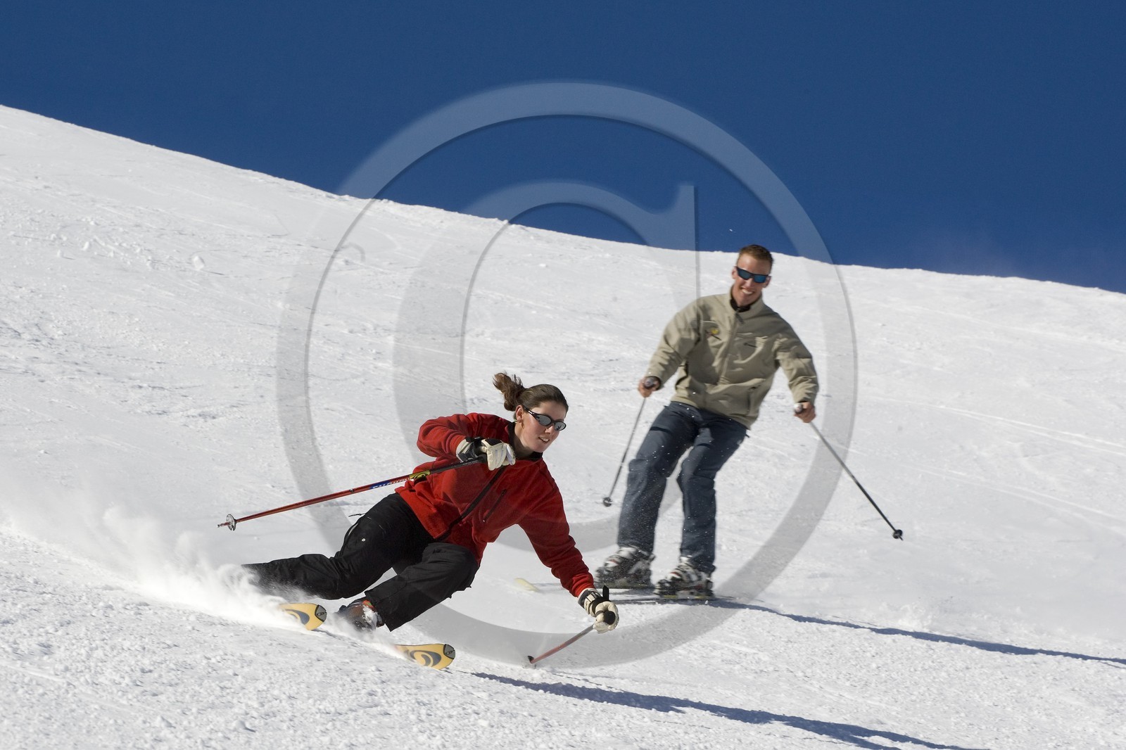 Ski piste famille
