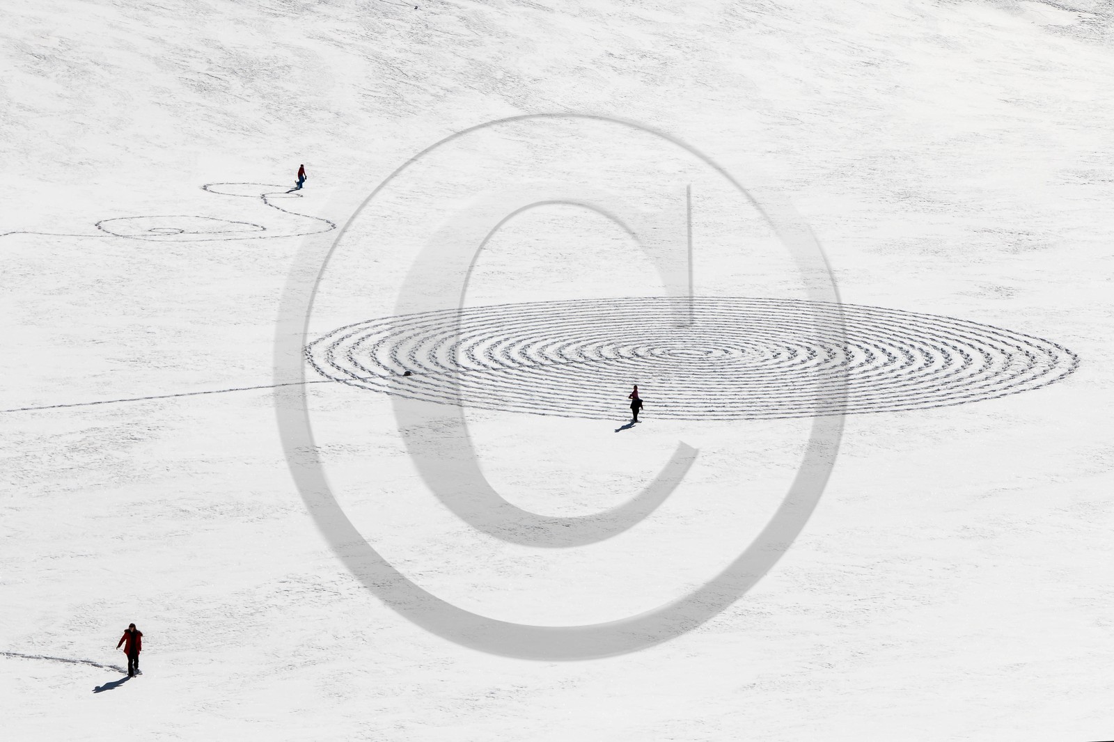 Serre-Chevalier, Snow drawings, une œuvre de l'artiste Sonja Hinrichsen