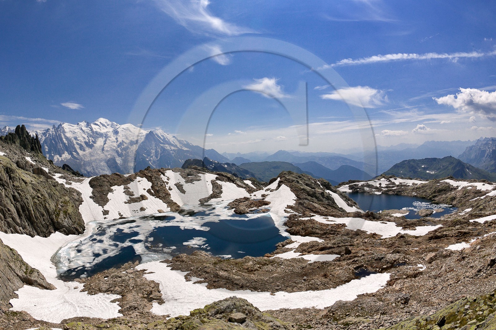 Les Lacs Noirs, le Mont-Blanc et les Fiz