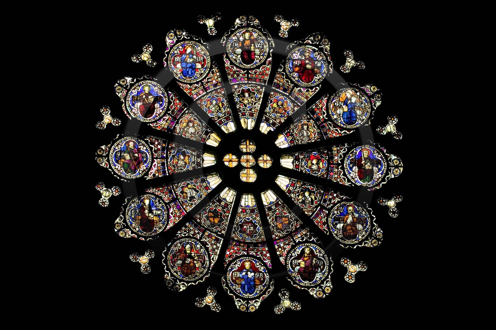 Embrun, Cathédrale Notre-Dame du Réal, Vitrail grande rosace