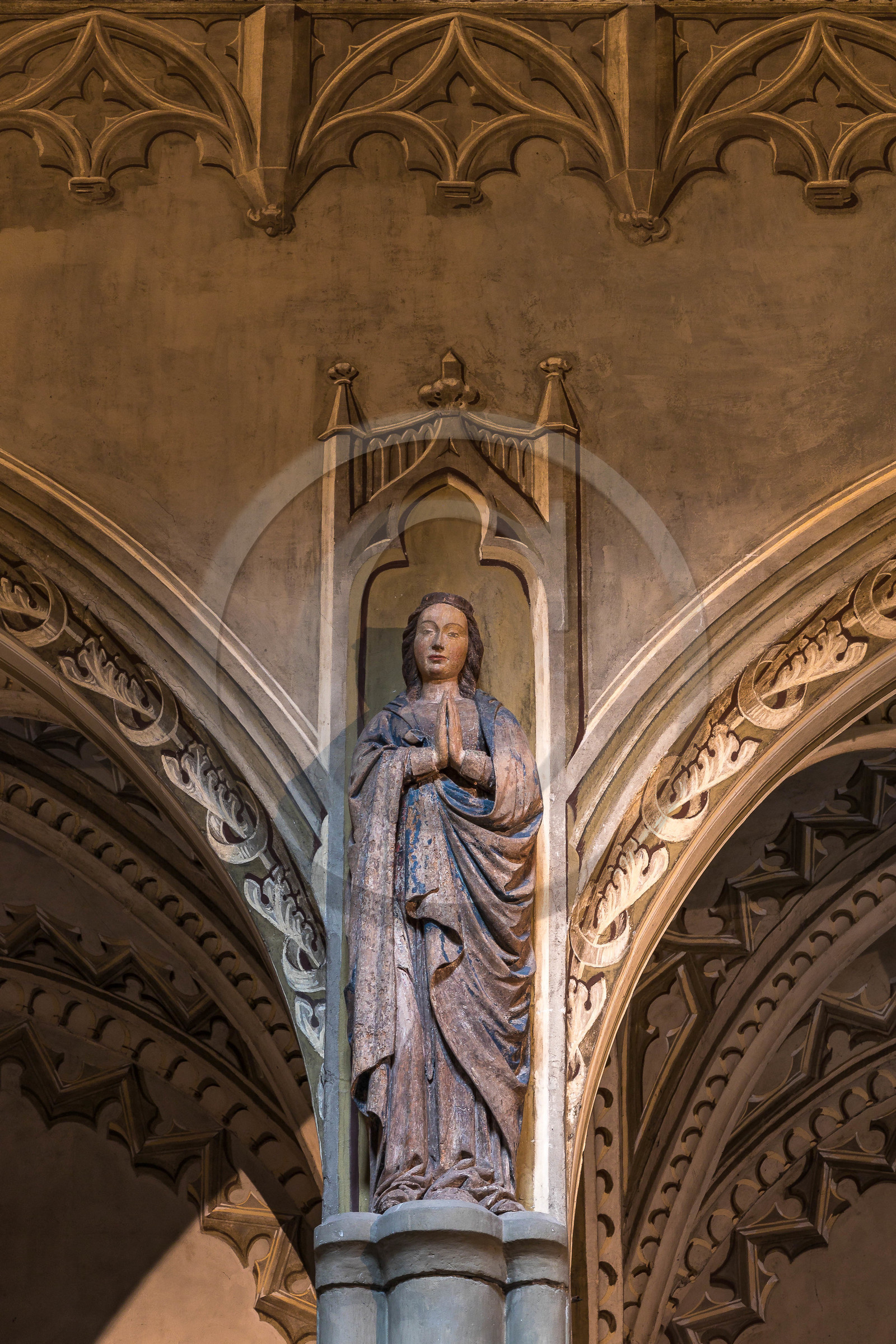 Notre-Dame du Pilier, statue de la vierge, bois fin du 15ème siècle