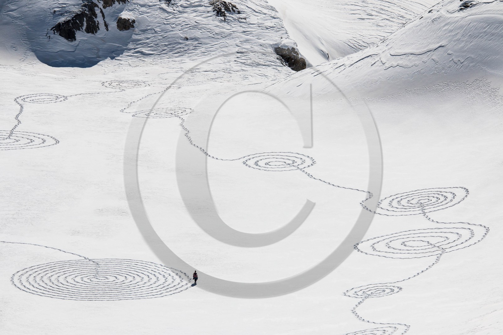 Serre-Chevalier, Snow drawings, une œuvre de l'artiste Sonja Hinrichsen