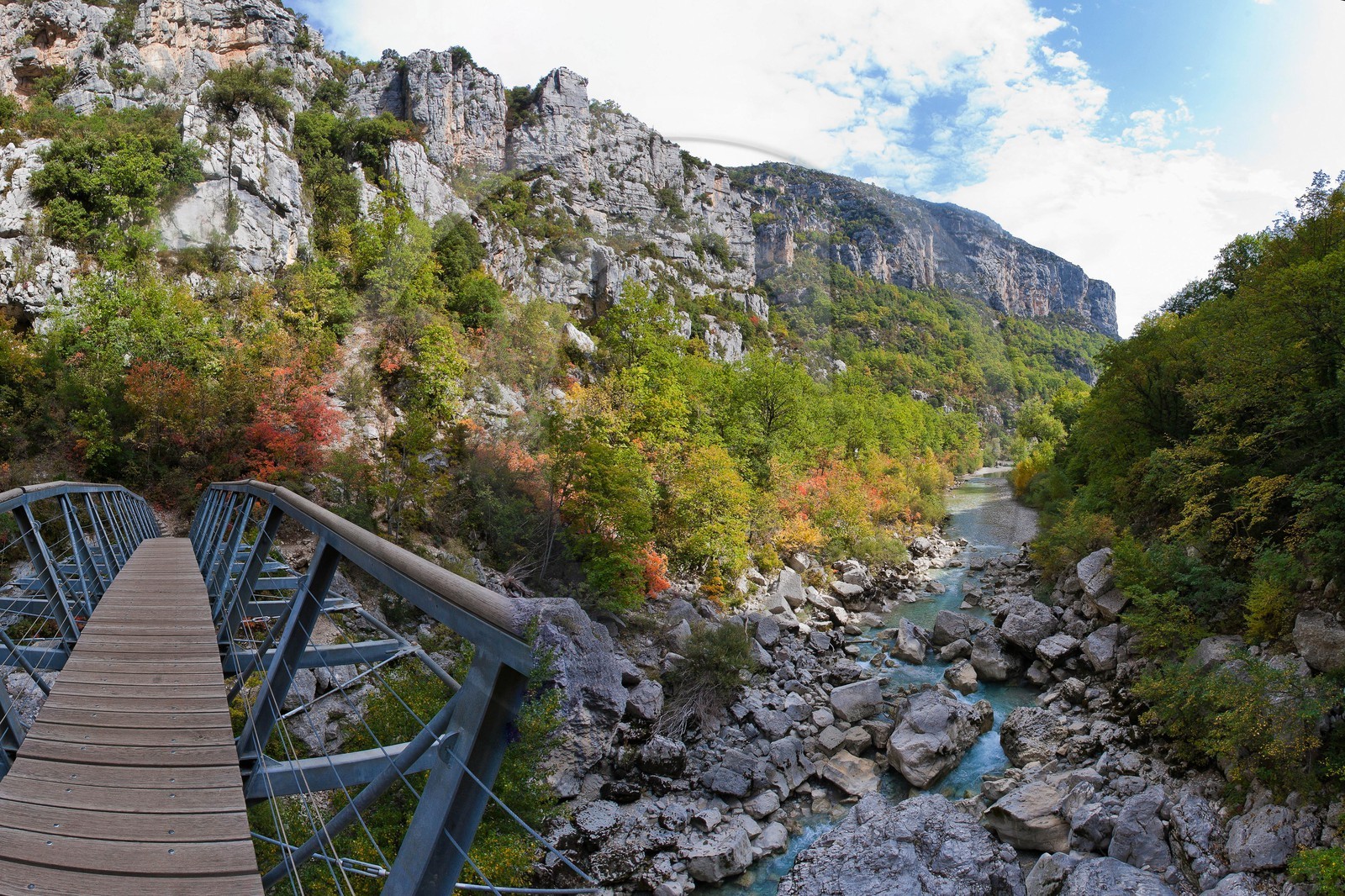 Gorges du Verdon, Le sentier de l’Imbut, La Passerelle de l’Estellié Gorges du Verdon, Le sentier de l’Imbut, La Passerelle de l’Estellié