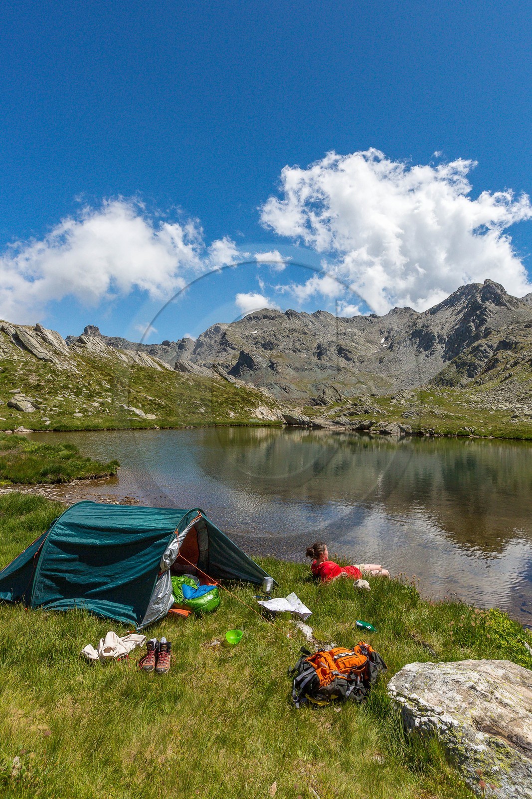 Saint-Paul-sur-Ubaye, Maljasset, col du Longet, Lac Bes inférieur Saint-Paul-sur-Ubaye, Maljasset, col du Longet, Lac Bes inférieur