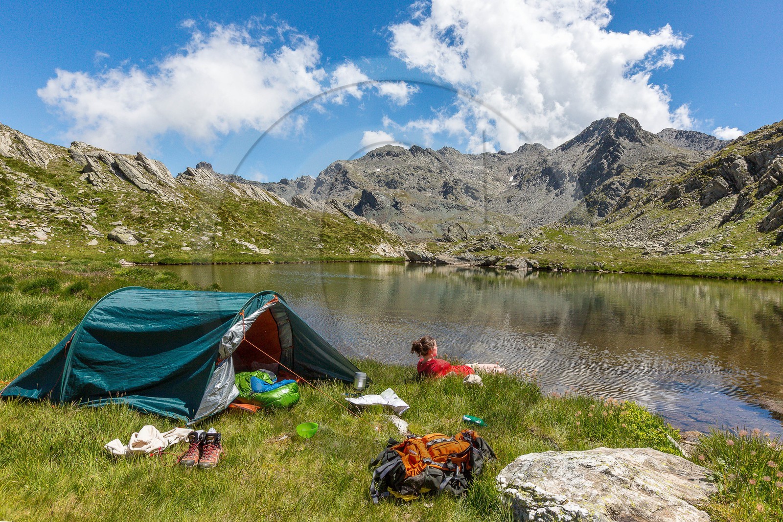 Saint-Paul-sur-Ubaye, Maljasset, col du Longet, Lac Bes inférieur Saint-Paul-sur-Ubaye, Maljasset, col du Longet, Lac Bes inférieur