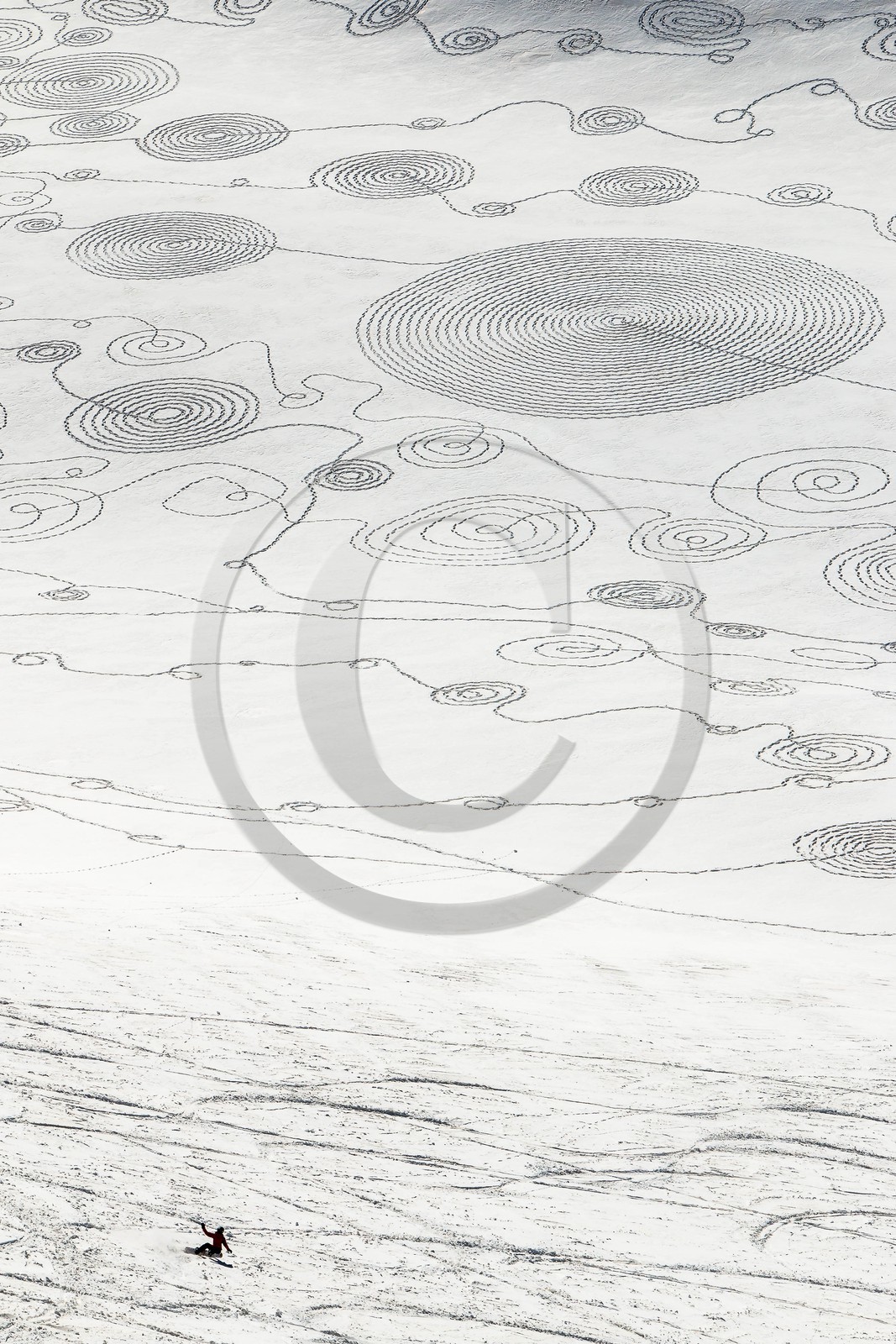 Serre-Chevalier, Snow drawings, une œuvre de l'artiste Sonja Hinrichsen