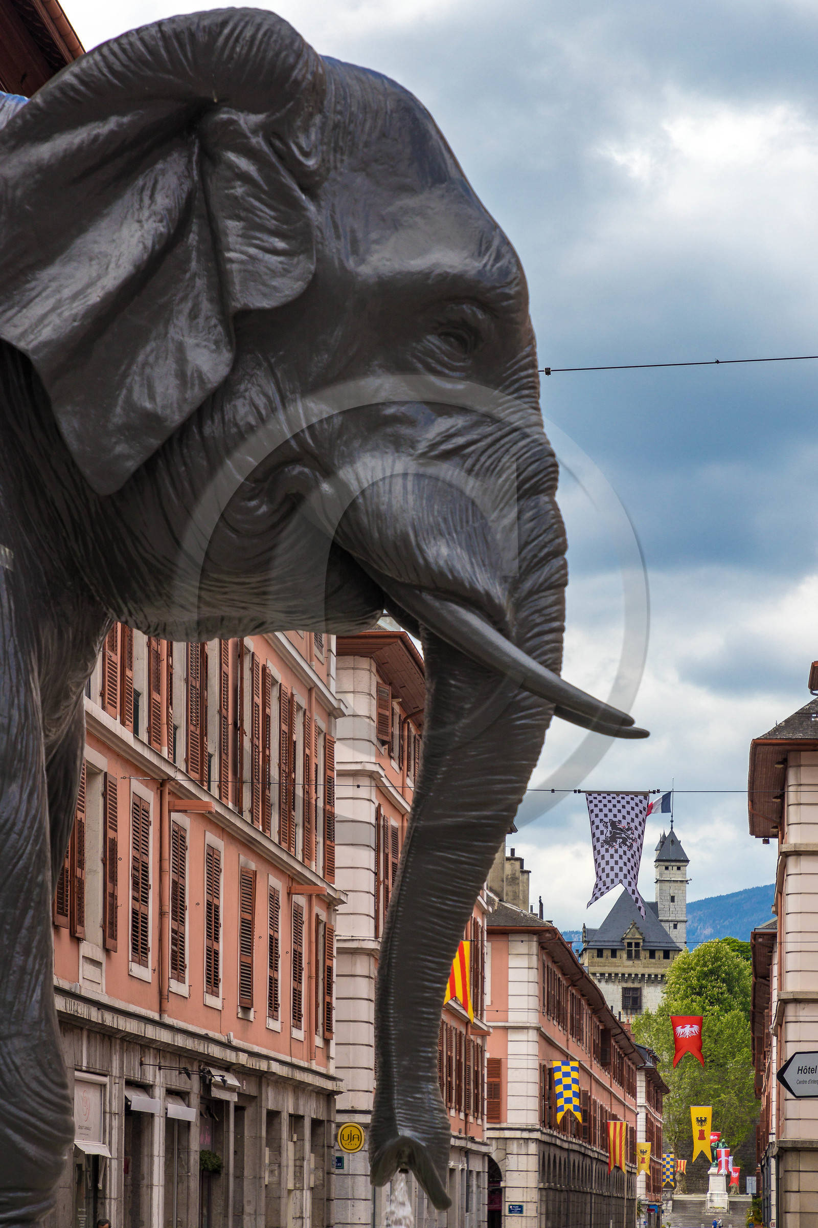 Chambéry, fontaine des Eléphants rue De Boigne Chambéry, fontaine des Eléphants rue De Boigne