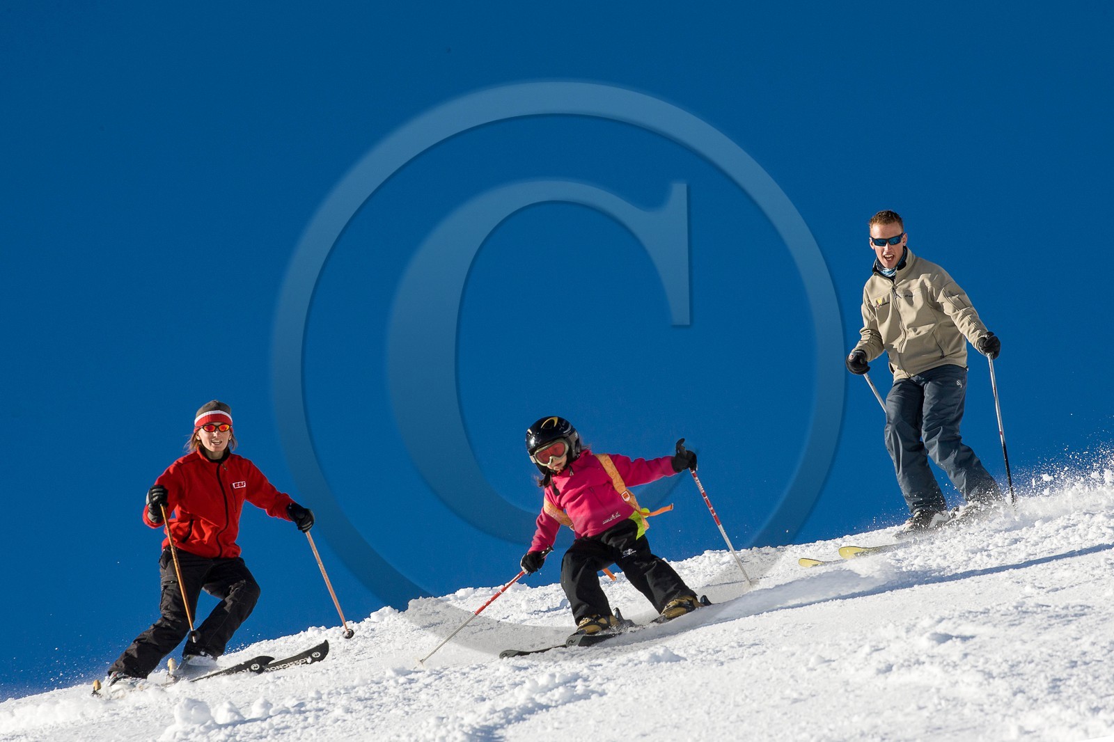Ski piste famille