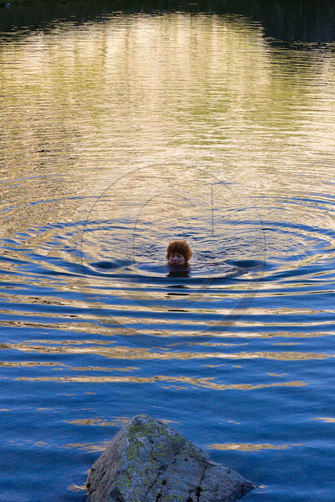 Baignade au lac de Cebeyras Baignade au lac de Cebeyras