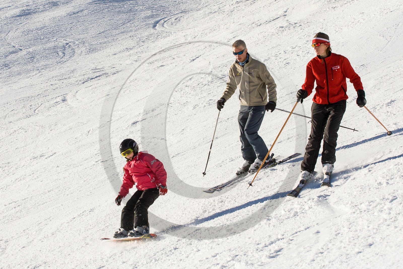 Ski piste famille
