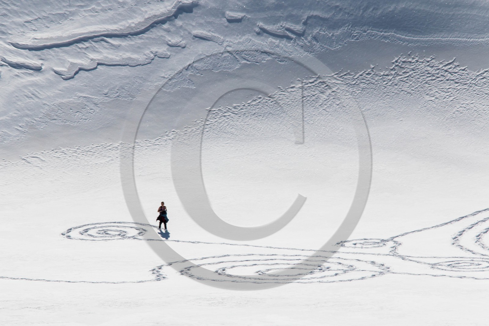Serre-Chevalier, Snow drawings, une œuvre de l'artiste Sonja Hinrichsen