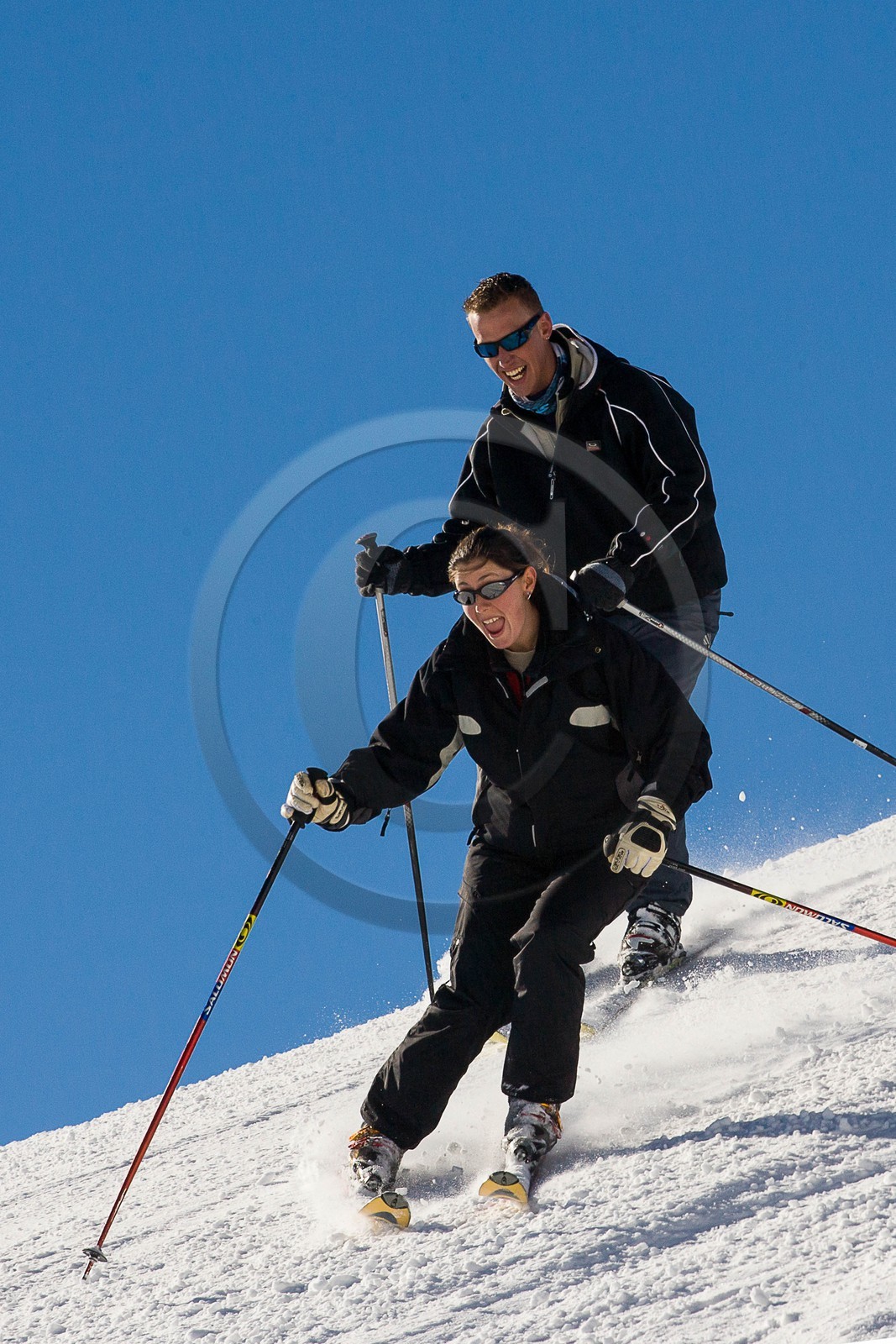 Ski piste famille