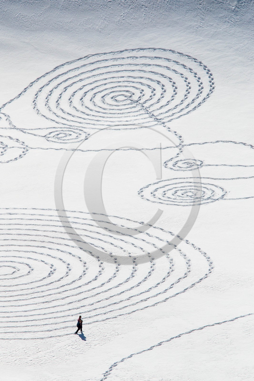 Serre-Chevalier, Snow drawings, une œuvre de l'artiste Sonja Hinrichsen