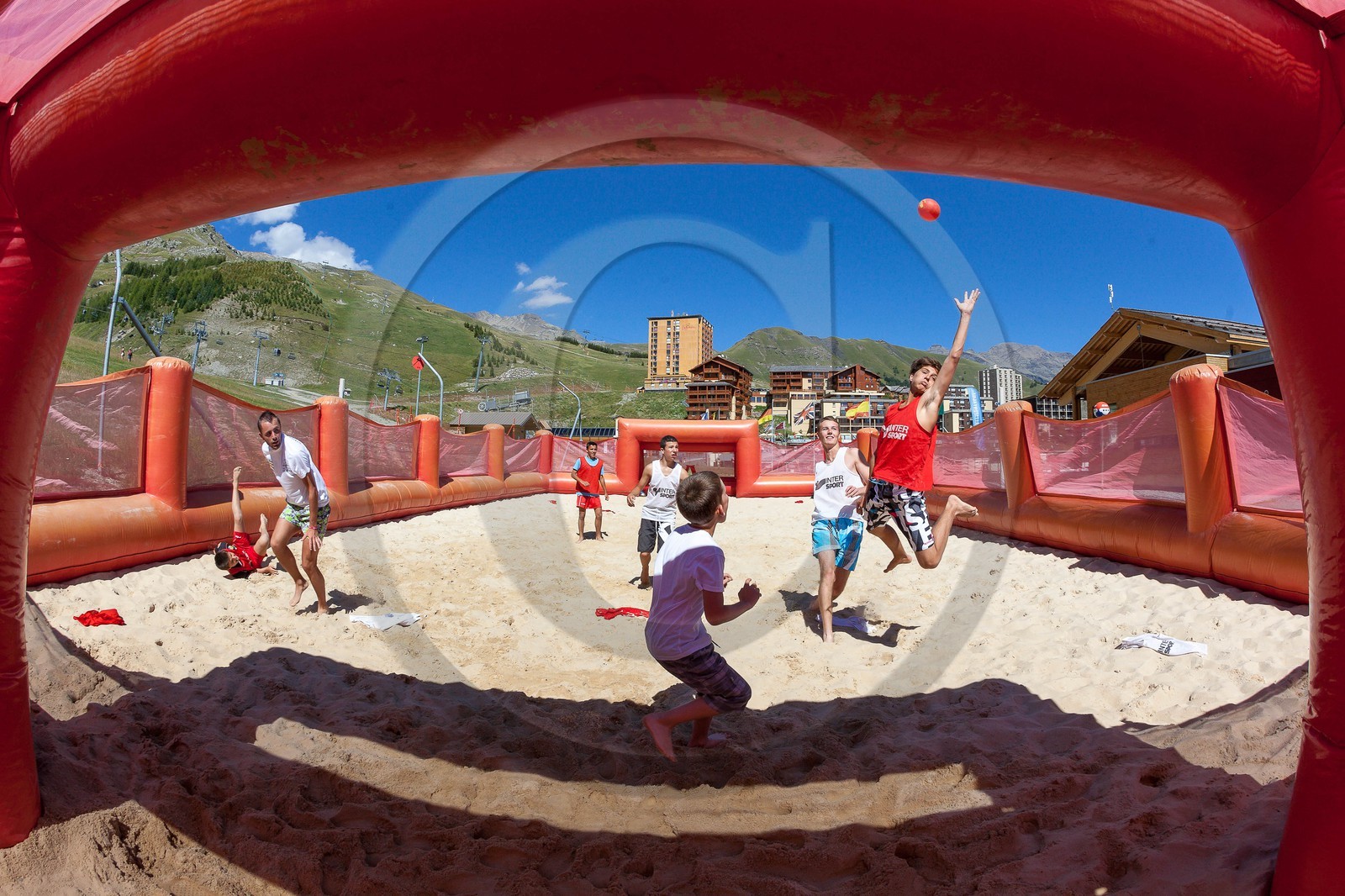 Orcières 1850, beach soccer, Orcières 1850, beach soccer,
