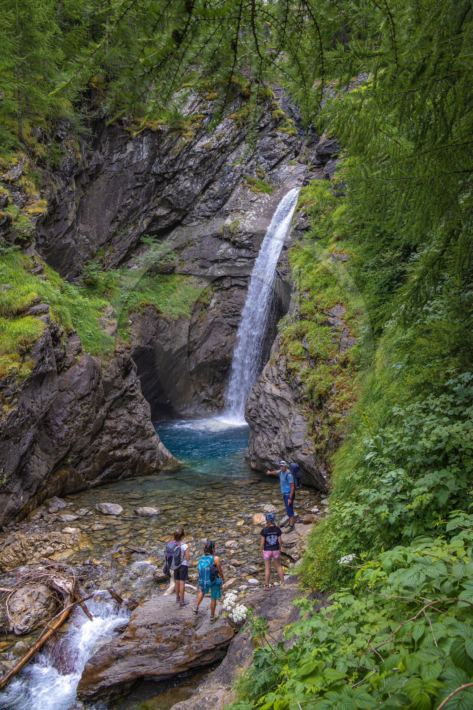 Vallée de Freissinières, cascade des Oules, Vallée de Freissinières, cascade des Oules,