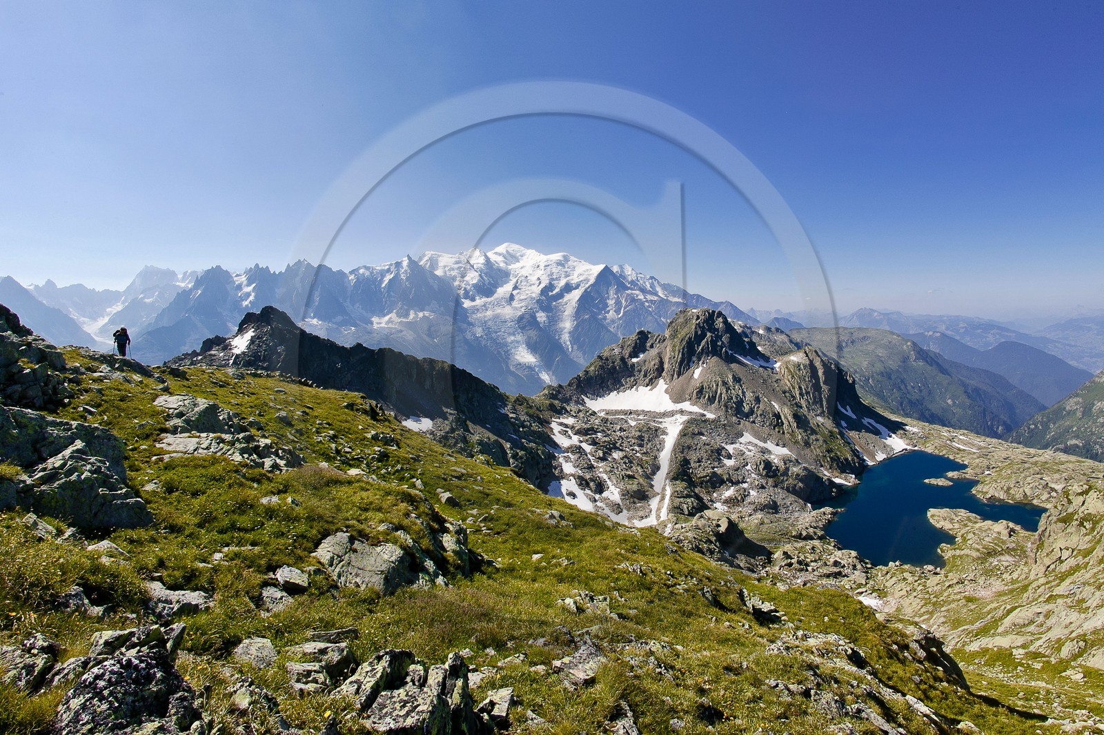 Le lac Cornu et le Mt Blanc Le lac Cornu et le Mt Blanc