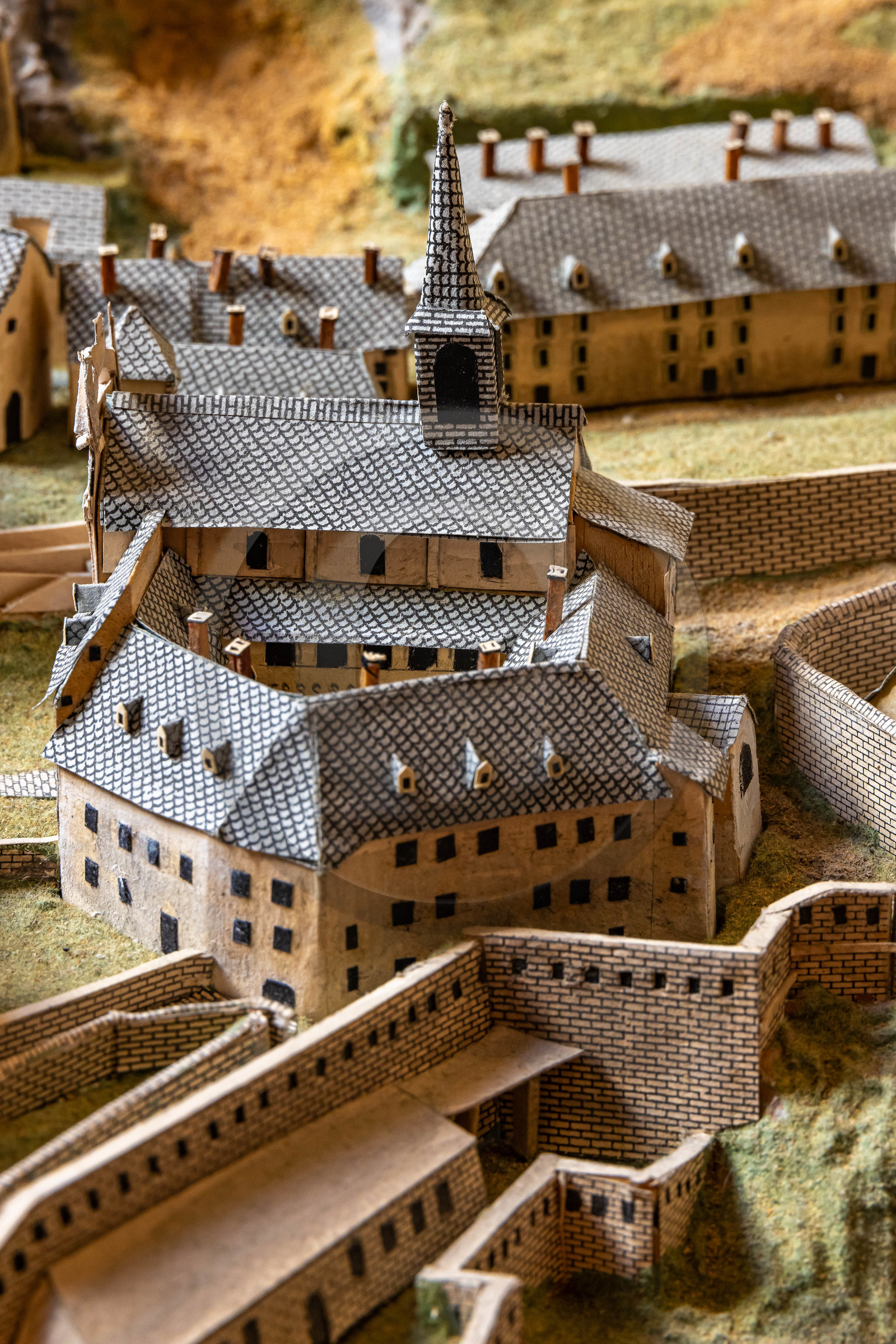 Copie du plan-relief de Briançon conservée dans la salle d’audience de l’ancien tribunal Copie du plan-relief de Briançon conservée dans la salle d’audience de l’ancien tribunal