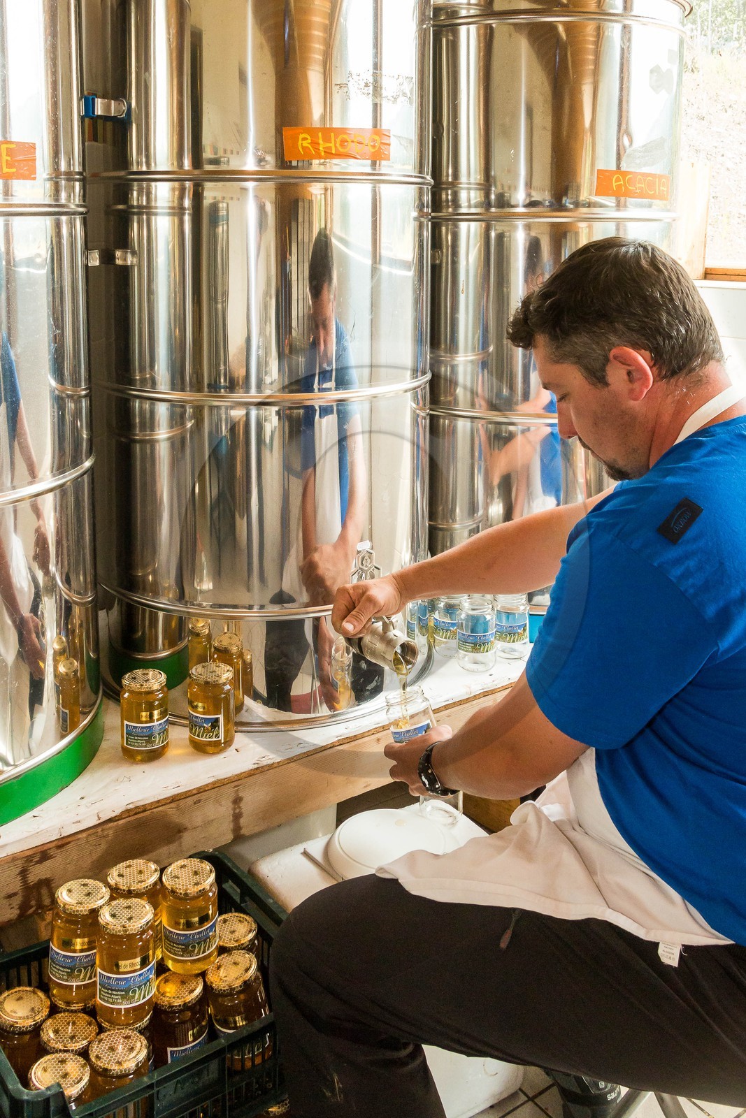 Vallée du Champsaur, miellerie Challet, Geoffrey Challet apiculteur