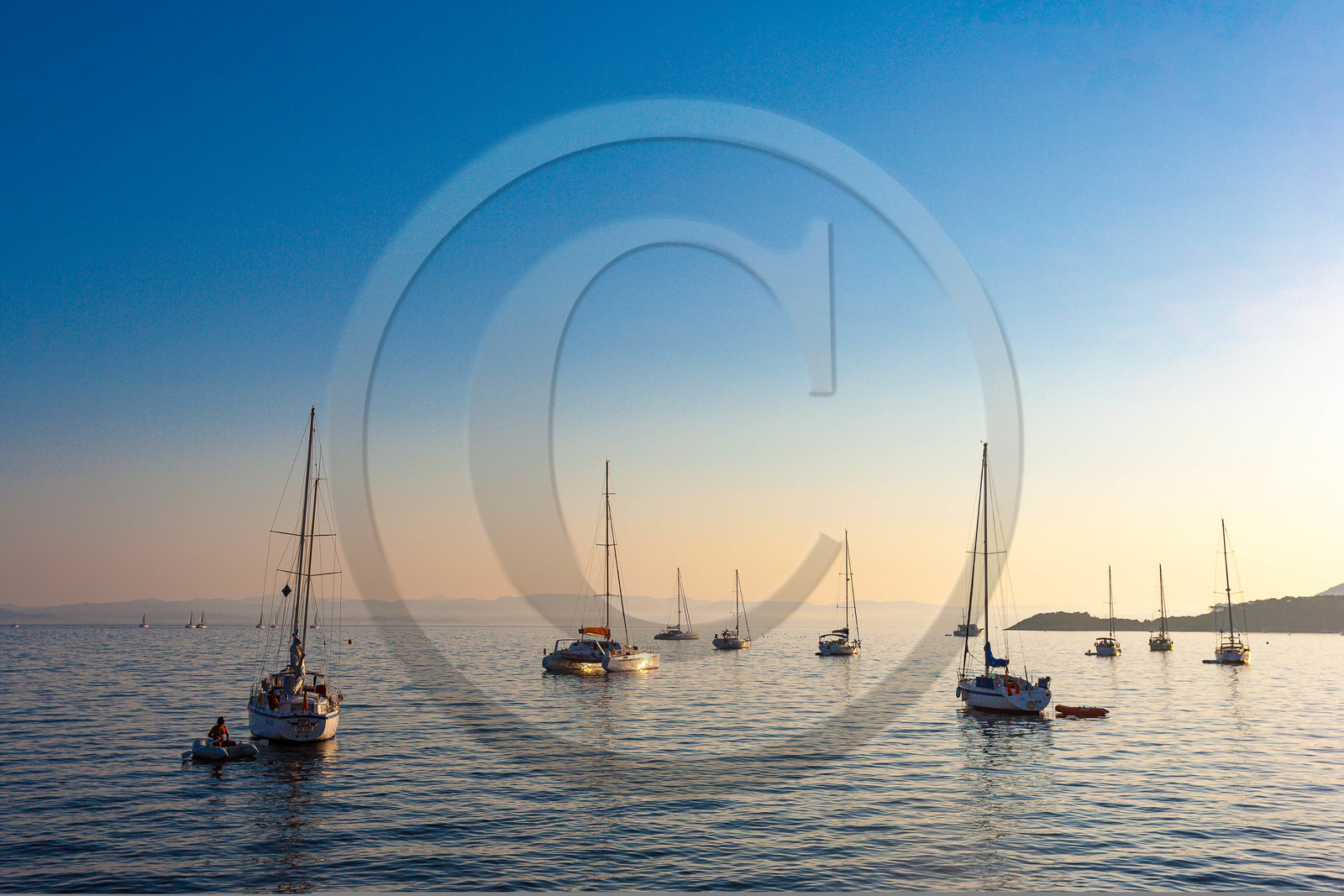 Parc national de Port-Cros, bateaux au port Parc national de Port-Cros, bateaux au port