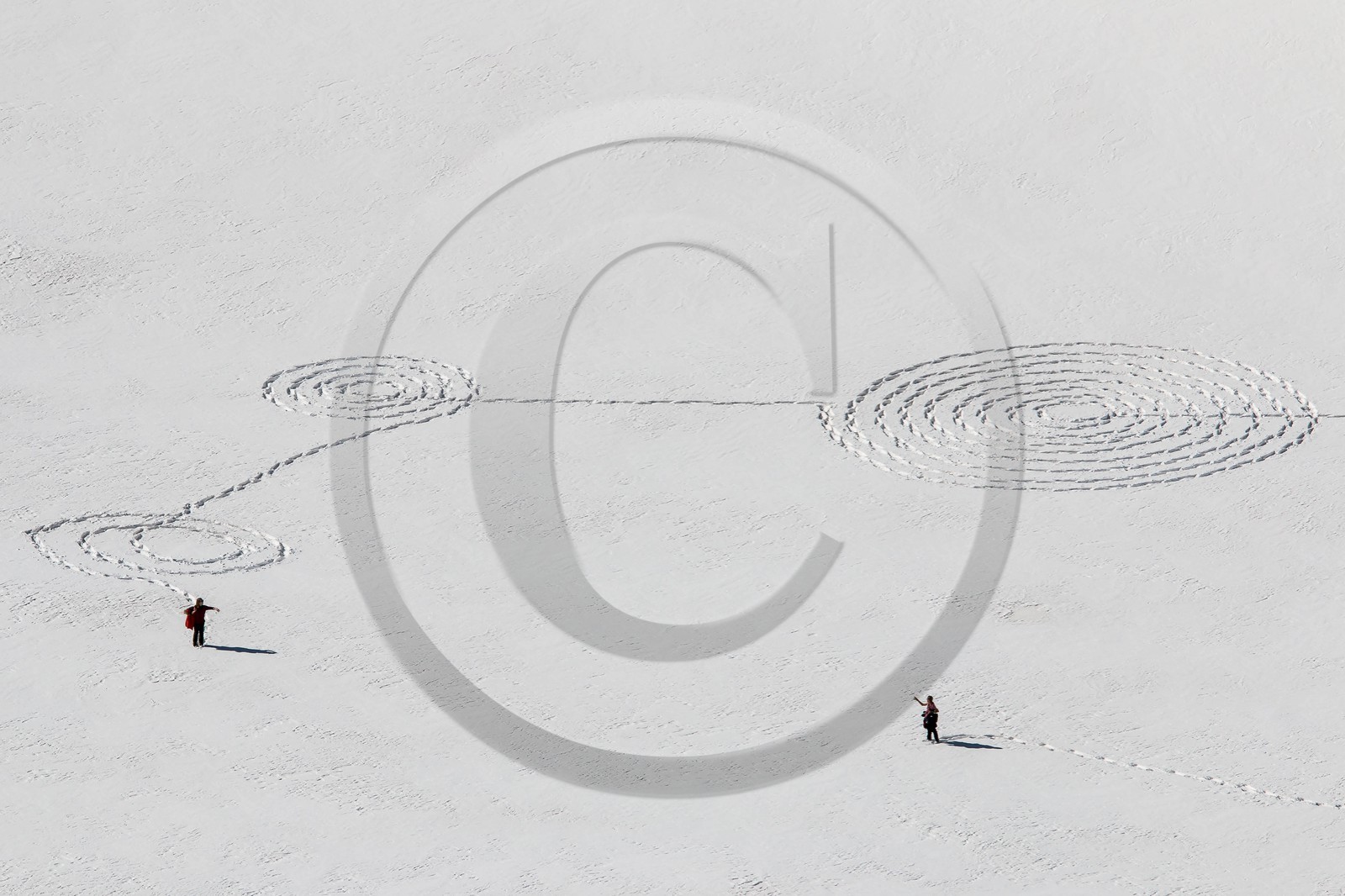 Serre-Chevalier, Snow drawings, une œuvre de l'artiste Sonja Hinrichsen