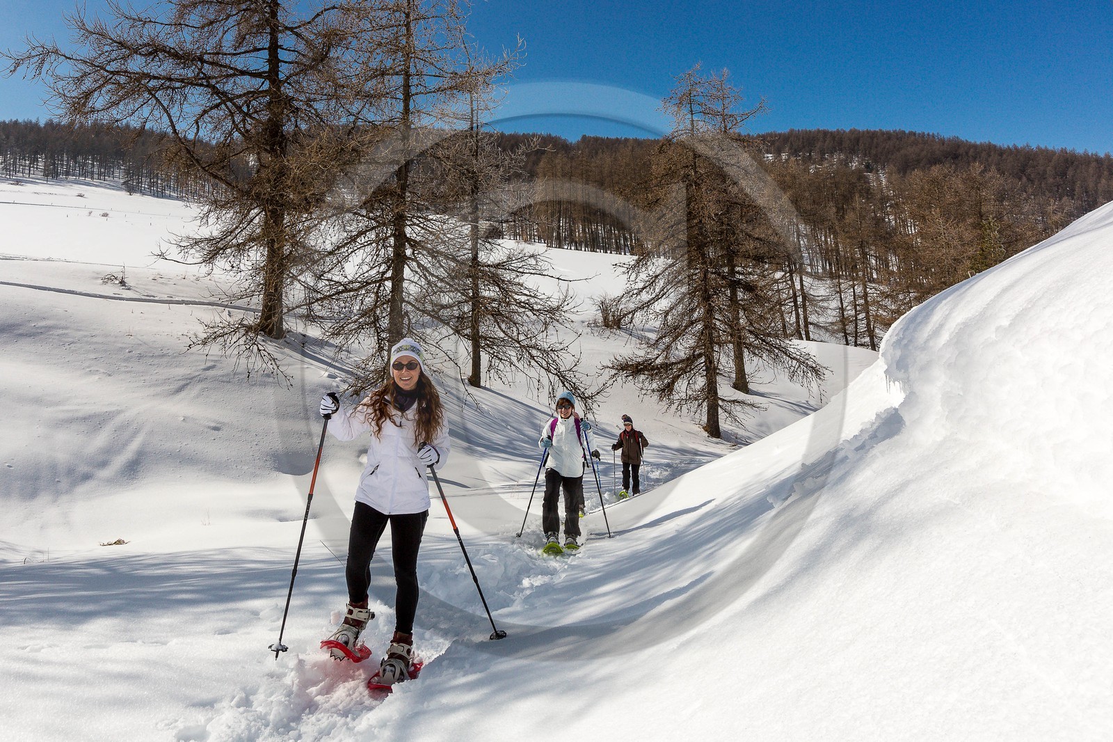 vallée de l'Ubaye, randonnée en raquettes à neige