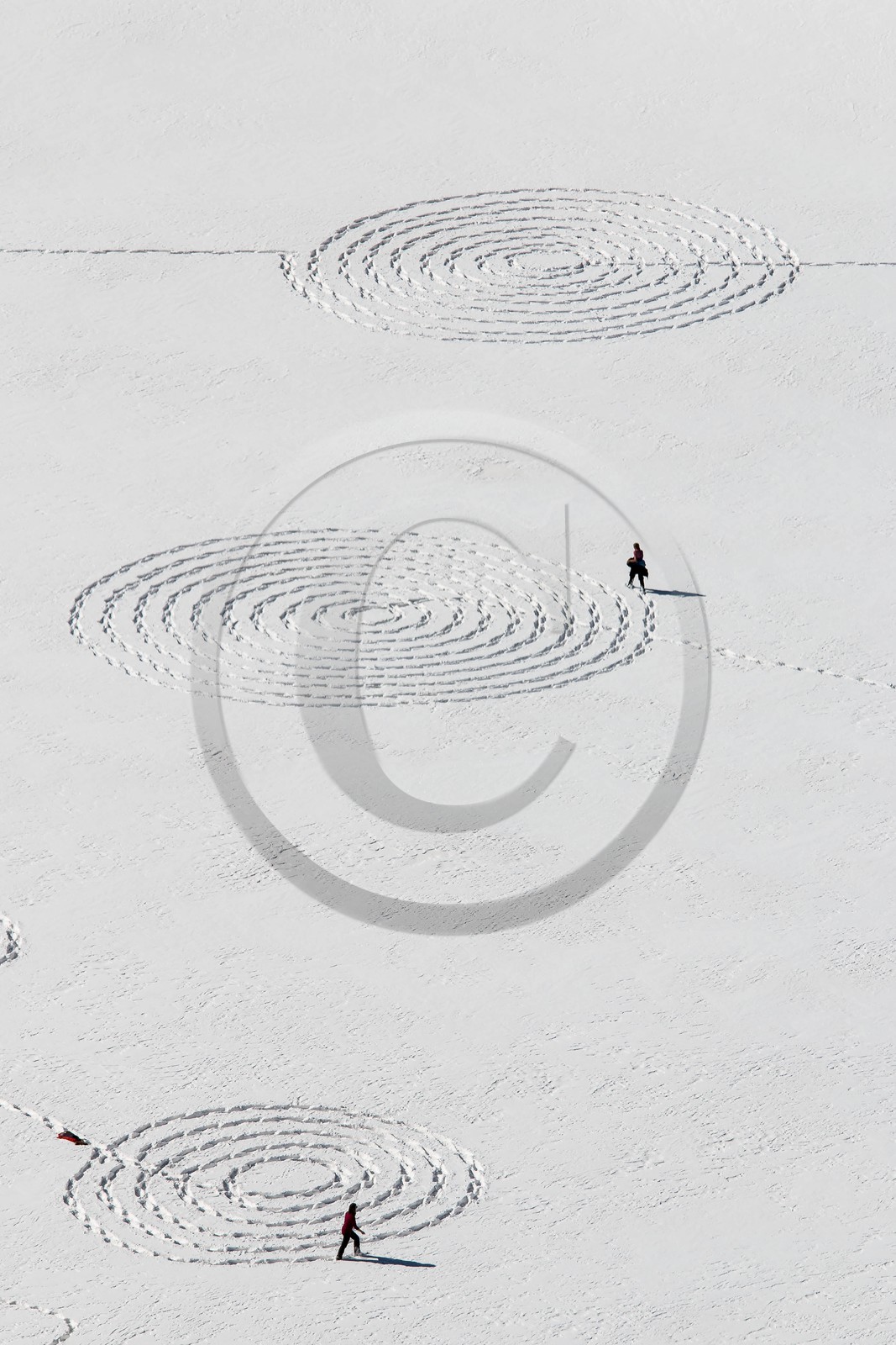 Serre-Chevalier, Snow drawings, une œuvre de l'artiste Sonja Hinrichsen