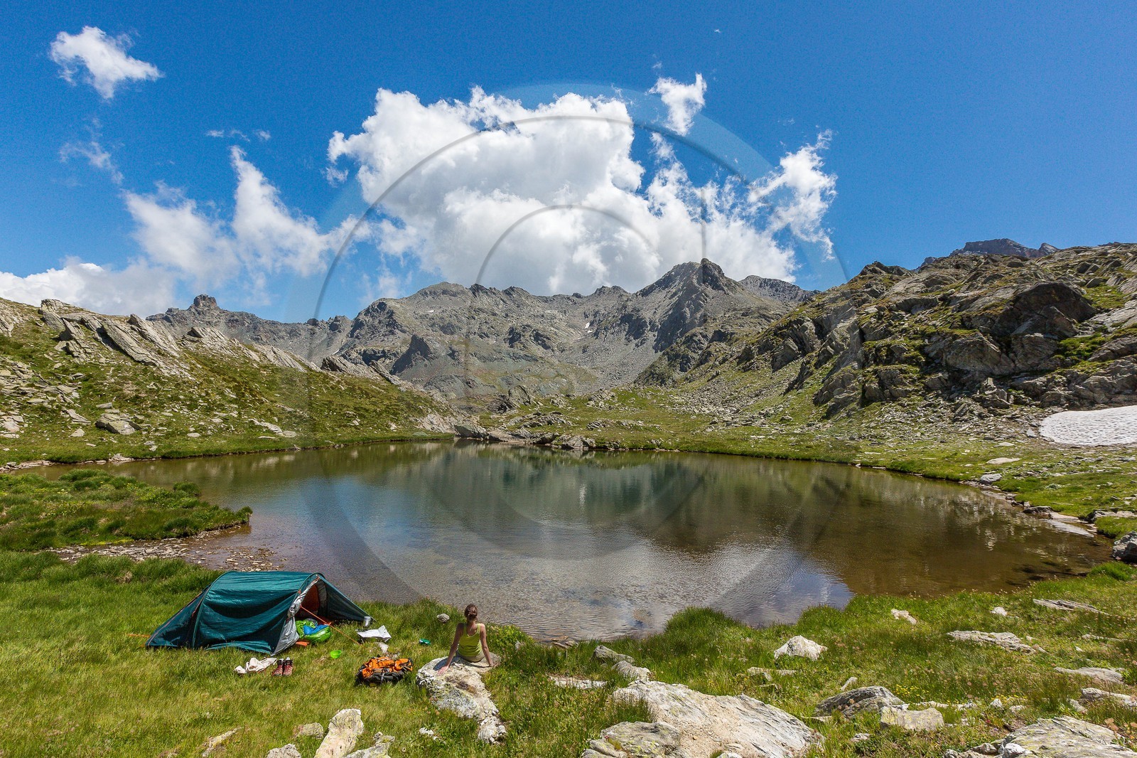 Saint-Paul-sur-Ubaye, Maljasset, col du Longet, Lac Bes inférieur Saint-Paul-sur-Ubaye, Maljasset, col du Longet, Lac Bes inférieur