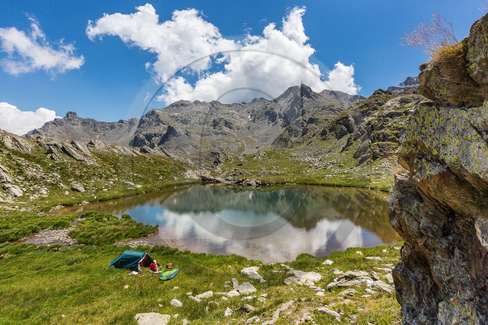 Saint-Paul-sur-Ubaye, Maljasset, col du Longet, Lac Bes inférieur Saint-Paul-sur-Ubaye, Maljasset, col du Longet, Lac Bes inférieur